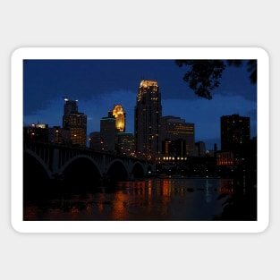 Summer Evening in Minneapolis Sticker